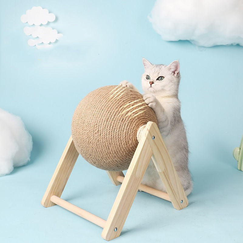 Rotating Twine Cat Scratching Ball.