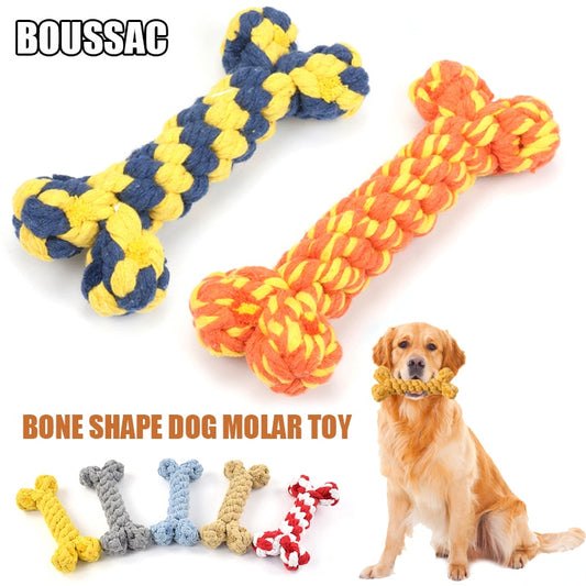 Bite Resistant Bone Shaped Cotton Dog Toy.