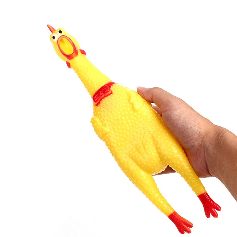 Dogs Squeaky Chewable Chicken Toy.