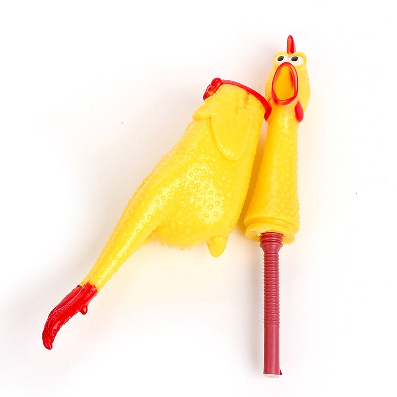 Dogs Squeaky Chewable Chicken Toy.