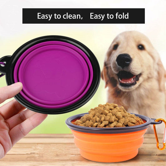 Large Collapsible Silicone Dog Bowl.