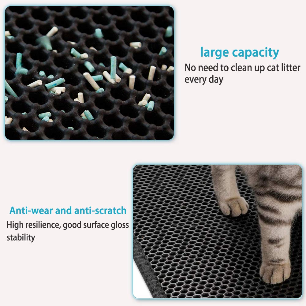 Double Layer Non-Slip Cat Litter Mat.