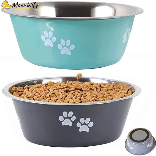 Stainless Steel Non Slip Dog Bowls.