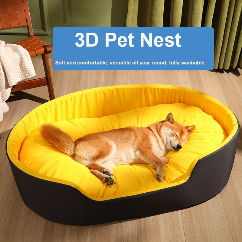 Comfy Dog Bed with Reversible Cushion.