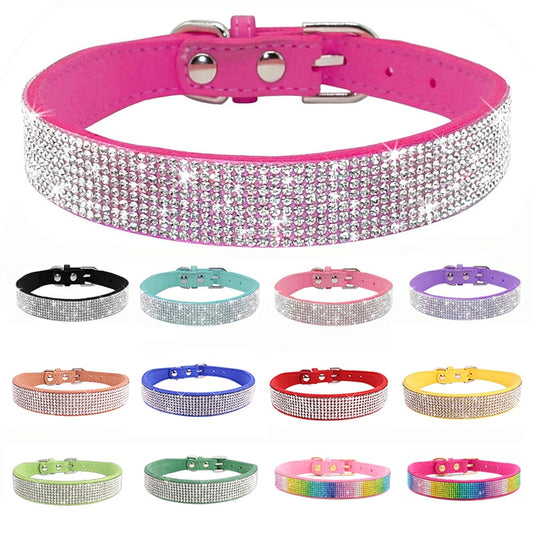 Rhinestone Crystal Dog Collar.