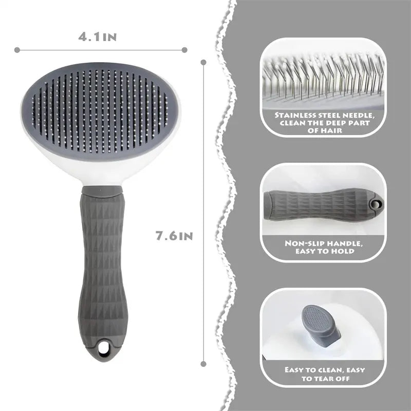 Stainless Steel Pet Grooming Brush.