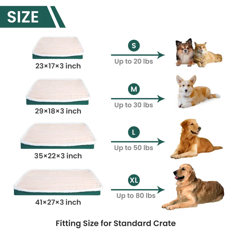 Memory Foam Waterproof Washable Dog Bed for Large Dogs.