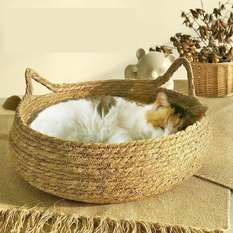 Wicker Cat Bed.