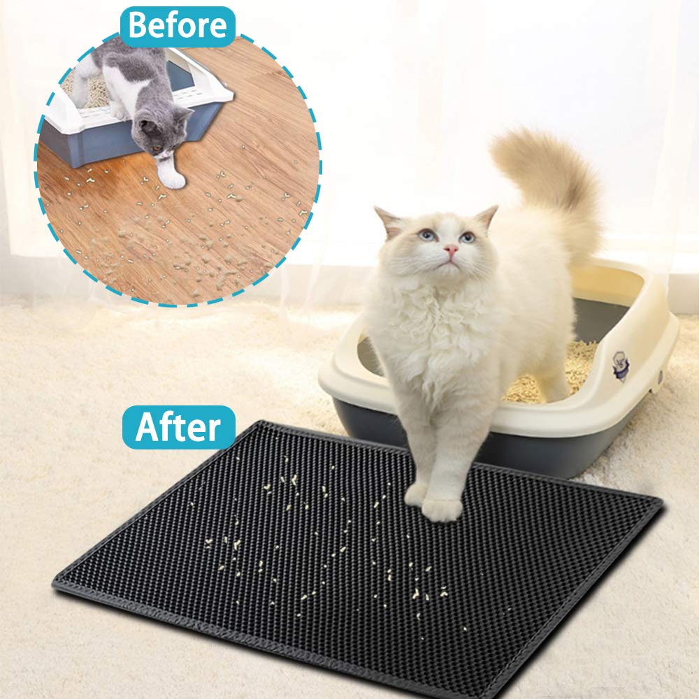 Double Layer Non-Slip Cat Litter Mat.