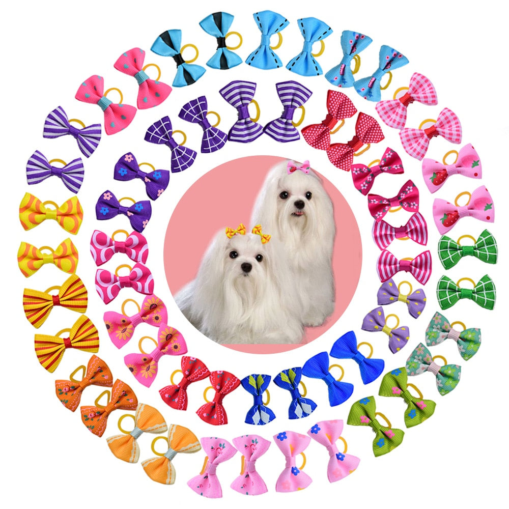 10/20 Cute Assorted Hair Bows for Small to Medium Dogs.