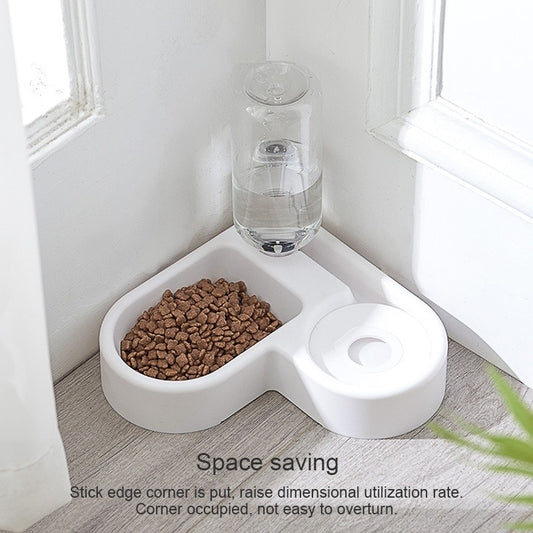 Corner Dog Bowl with Automatic Fresh Water Dispenser.