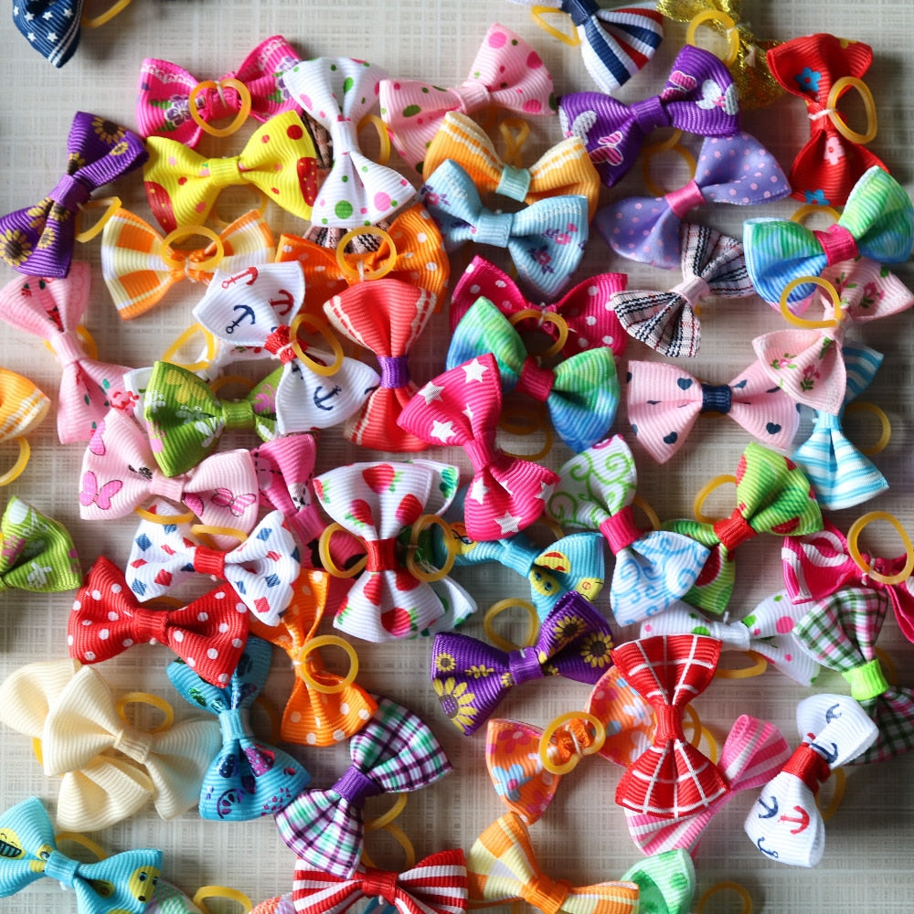10/20 Cute Assorted Hair Bows for Small to Medium Dogs.