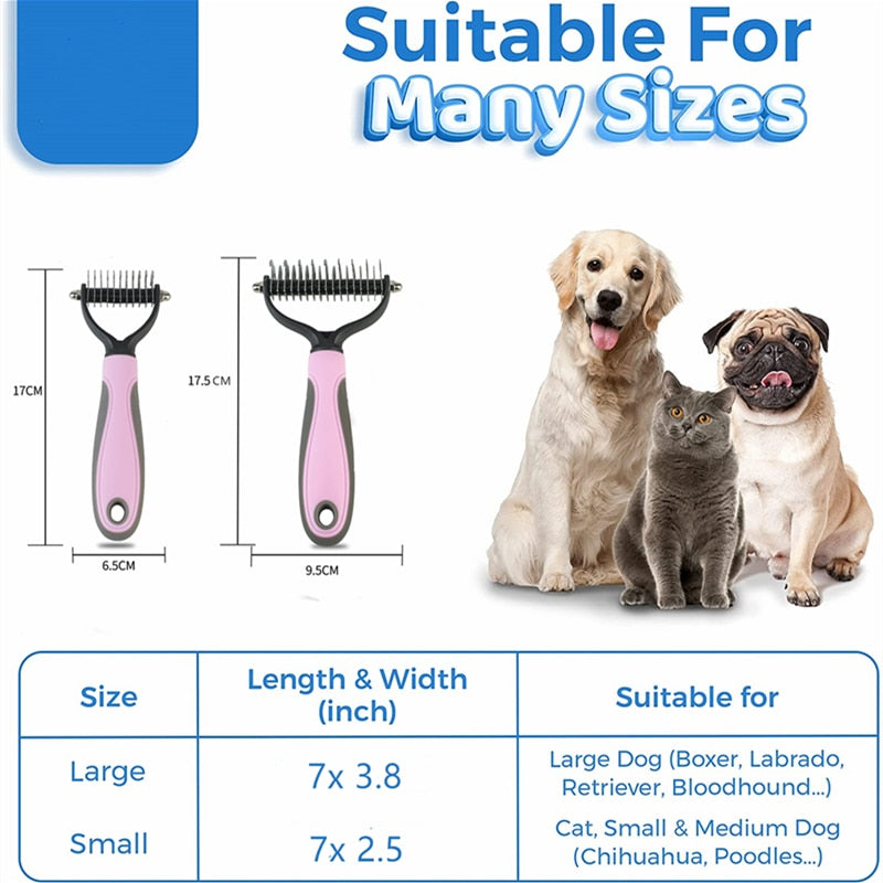 Hair Dematting Comb for Dogs of all Sizes.