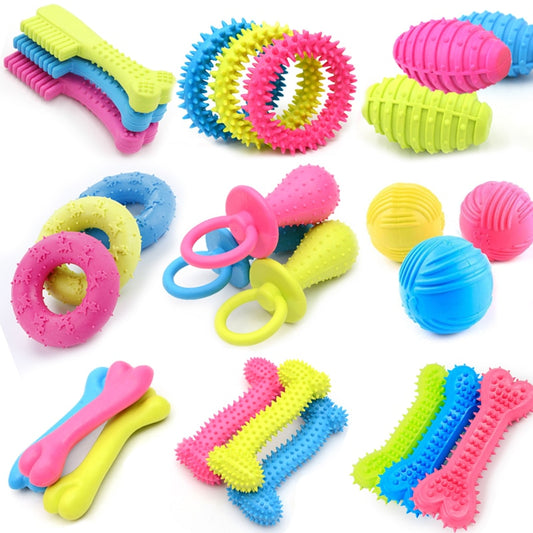 Rubber Bite Resistant Chewable Dog Toys.