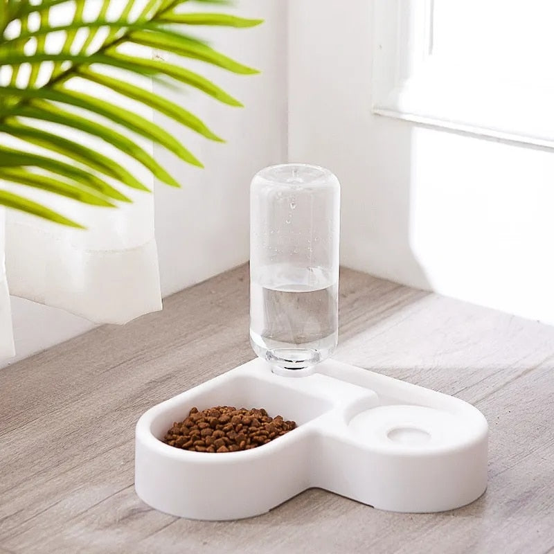 Corner Dog Bowl with Automatic Fresh Water Dispenser.